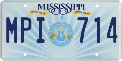 MS license plate MPI714
