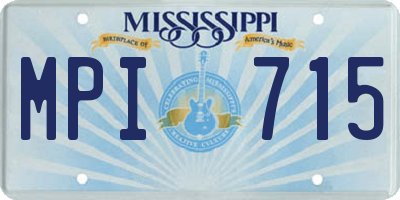MS license plate MPI715