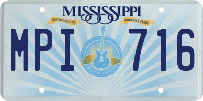 MS license plate MPI716