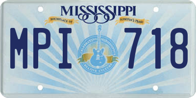 MS license plate MPI718