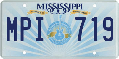 MS license plate MPI719