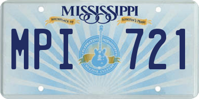 MS license plate MPI721