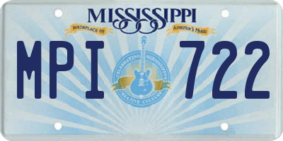 MS license plate MPI722