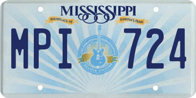 MS license plate MPI724