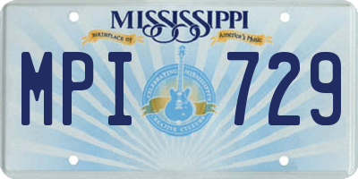 MS license plate MPI729