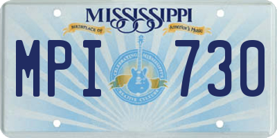 MS license plate MPI730