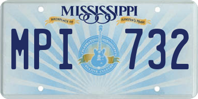 MS license plate MPI732