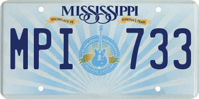 MS license plate MPI733