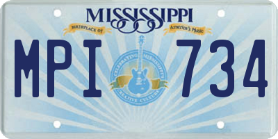 MS license plate MPI734