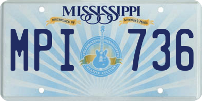 MS license plate MPI736