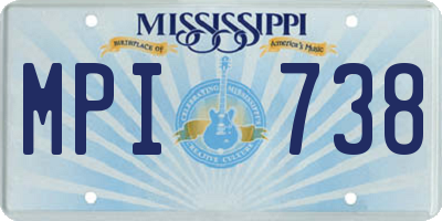MS license plate MPI738