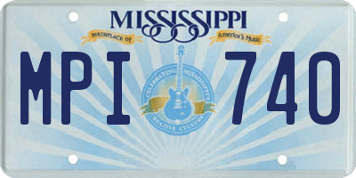 MS license plate MPI740