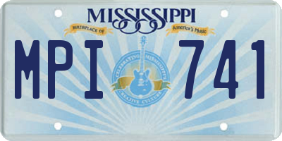 MS license plate MPI741