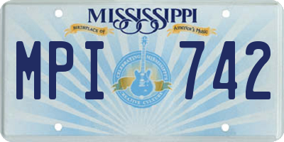 MS license plate MPI742