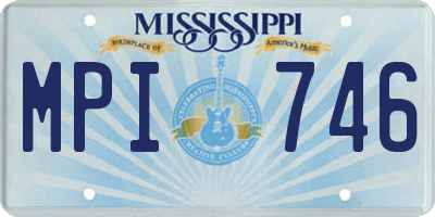 MS license plate MPI746