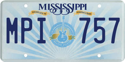 MS license plate MPI757