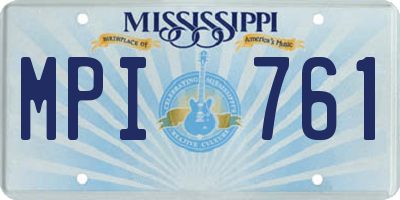 MS license plate MPI761