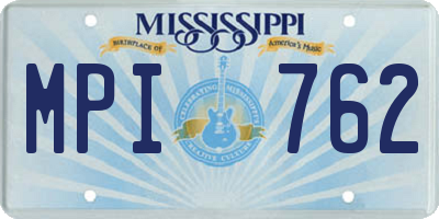 MS license plate MPI762