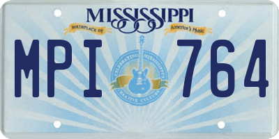 MS license plate MPI764