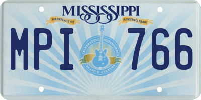 MS license plate MPI766