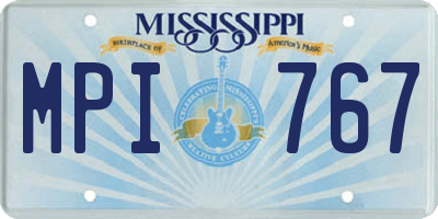 MS license plate MPI767
