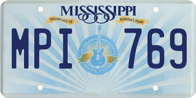 MS license plate MPI769