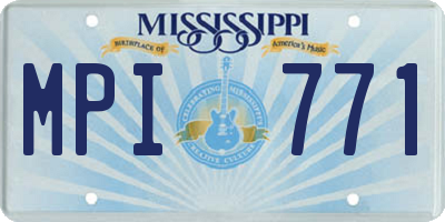 MS license plate MPI771