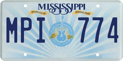 MS license plate MPI774