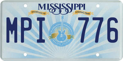MS license plate MPI776