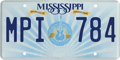 MS license plate MPI784