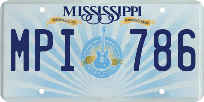 MS license plate MPI786
