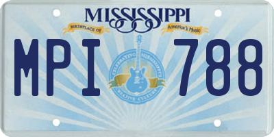 MS license plate MPI788