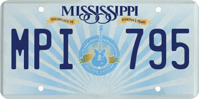 MS license plate MPI795