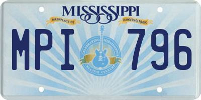 MS license plate MPI796