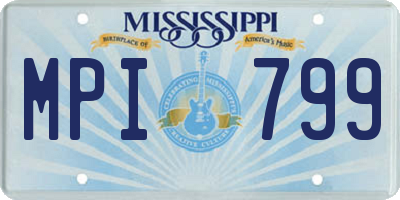 MS license plate MPI799