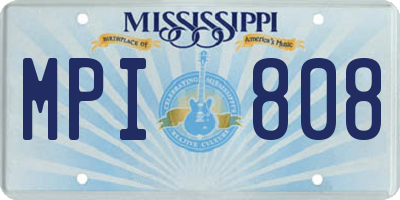 MS license plate MPI808