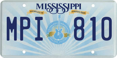 MS license plate MPI810