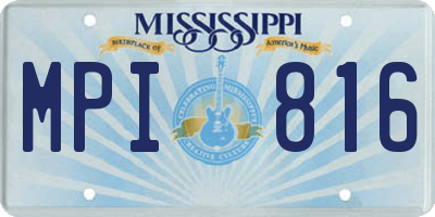 MS license plate MPI816