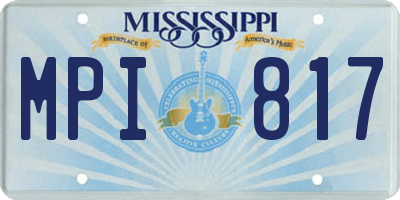 MS license plate MPI817