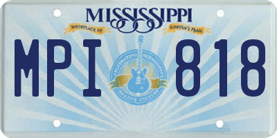 MS license plate MPI818