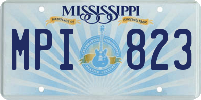 MS license plate MPI823