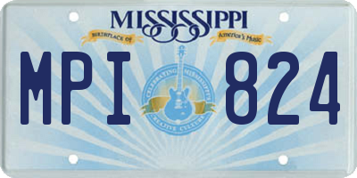 MS license plate MPI824