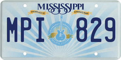 MS license plate MPI829