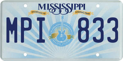 MS license plate MPI833