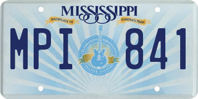MS license plate MPI841
