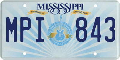 MS license plate MPI843