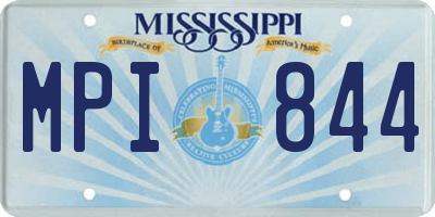 MS license plate MPI844