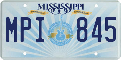 MS license plate MPI845