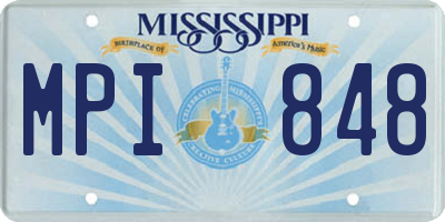 MS license plate MPI848