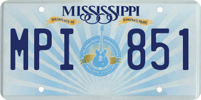 MS license plate MPI851